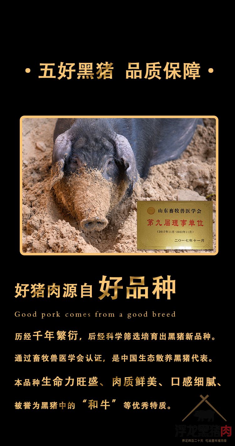 后腿肉 生态黑猪肉(图3)